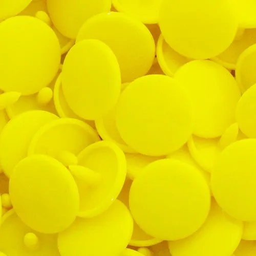 Kam Snaps Plastic Snaps B07 Druckknöpfe Gelb Glänzend 50 Sets