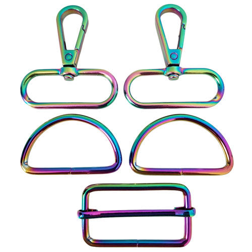 Kam Snaps Bag Hardware Gurtband Set 5-tlg 38mm Silber