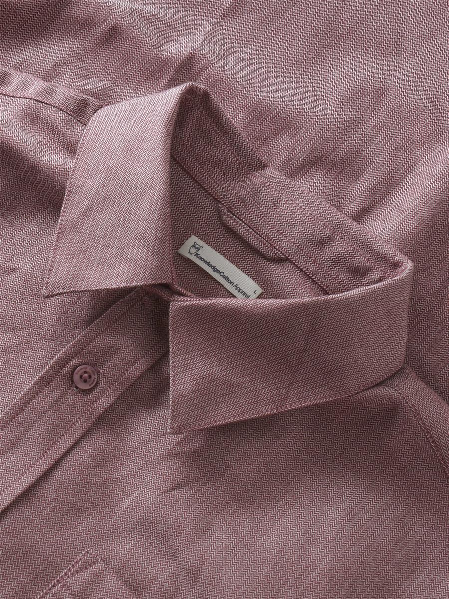 Marlowe Nature Dune Regular Hemd burgundy Bio-Baumwolle