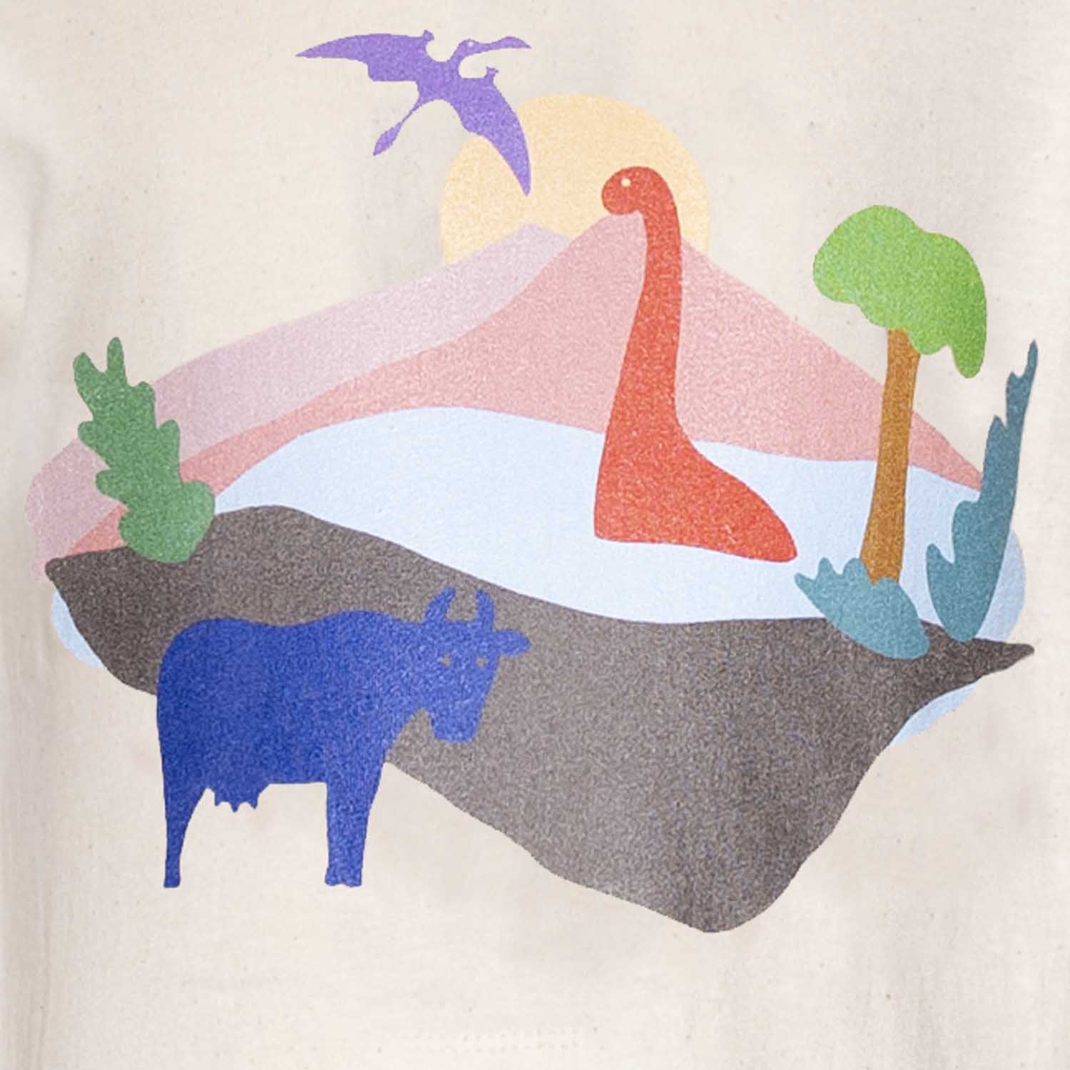 Infantium Victoria Dino & Cow T-Shirt Weiß 104 Bio-Baumwolle