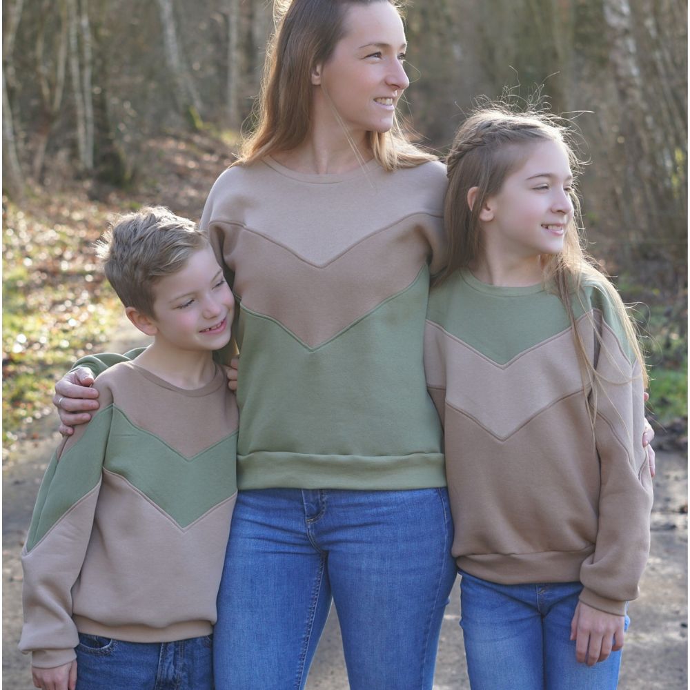 Moeve Design Neira Partnerlook Sweater Schnittmuster Damen+Kinder