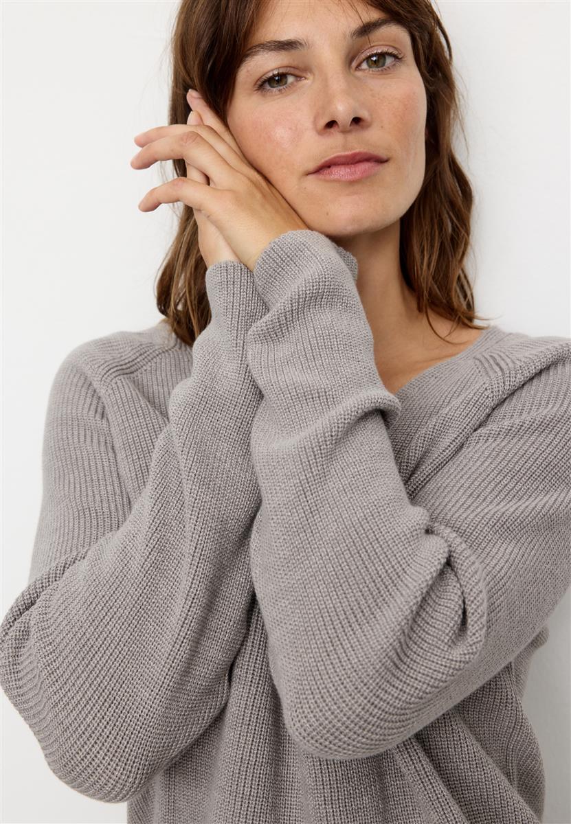marlowe nature Arugula Pullover schwarz S Bio-Baumwolle V-Ausschnitt