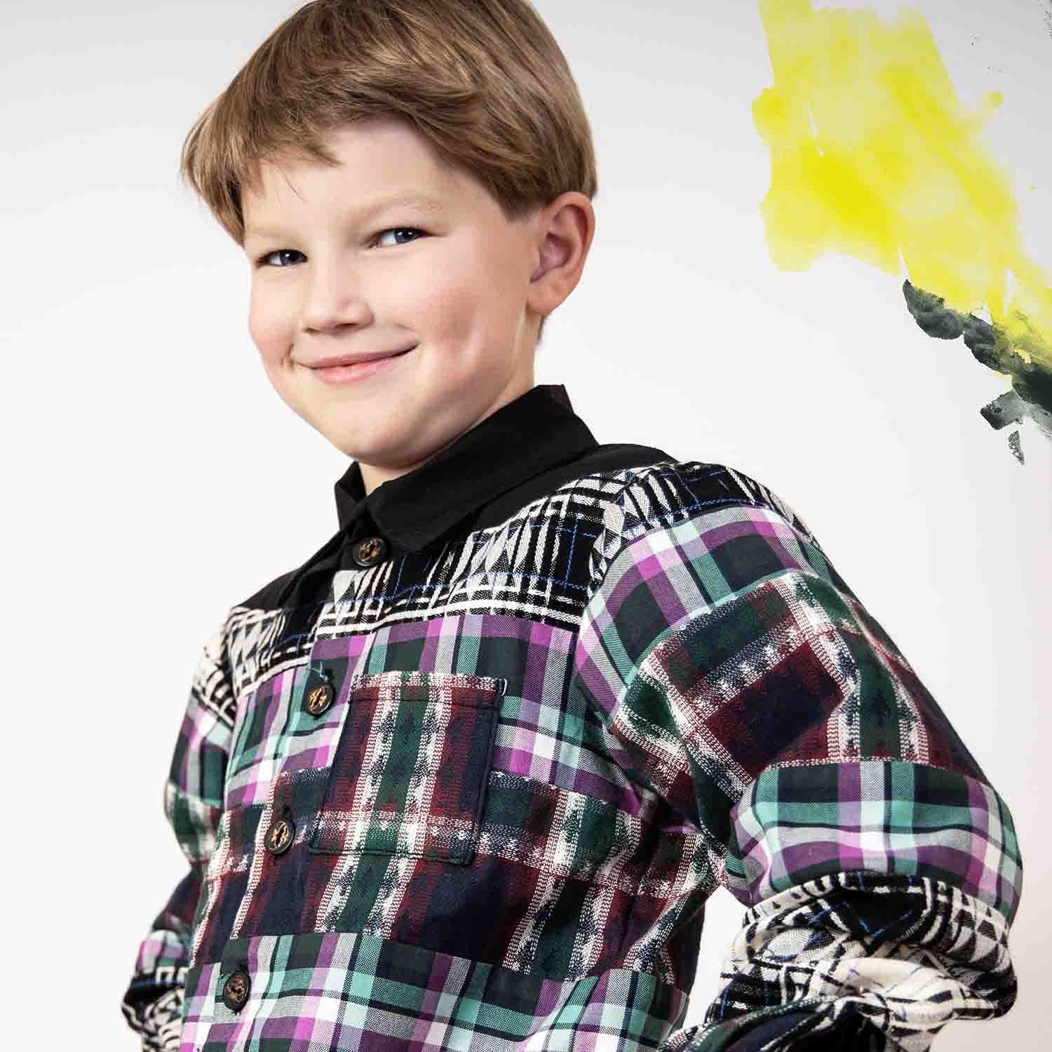 Infantium Victoria Mixed Tartan Karohemd Kinder Baumwolle