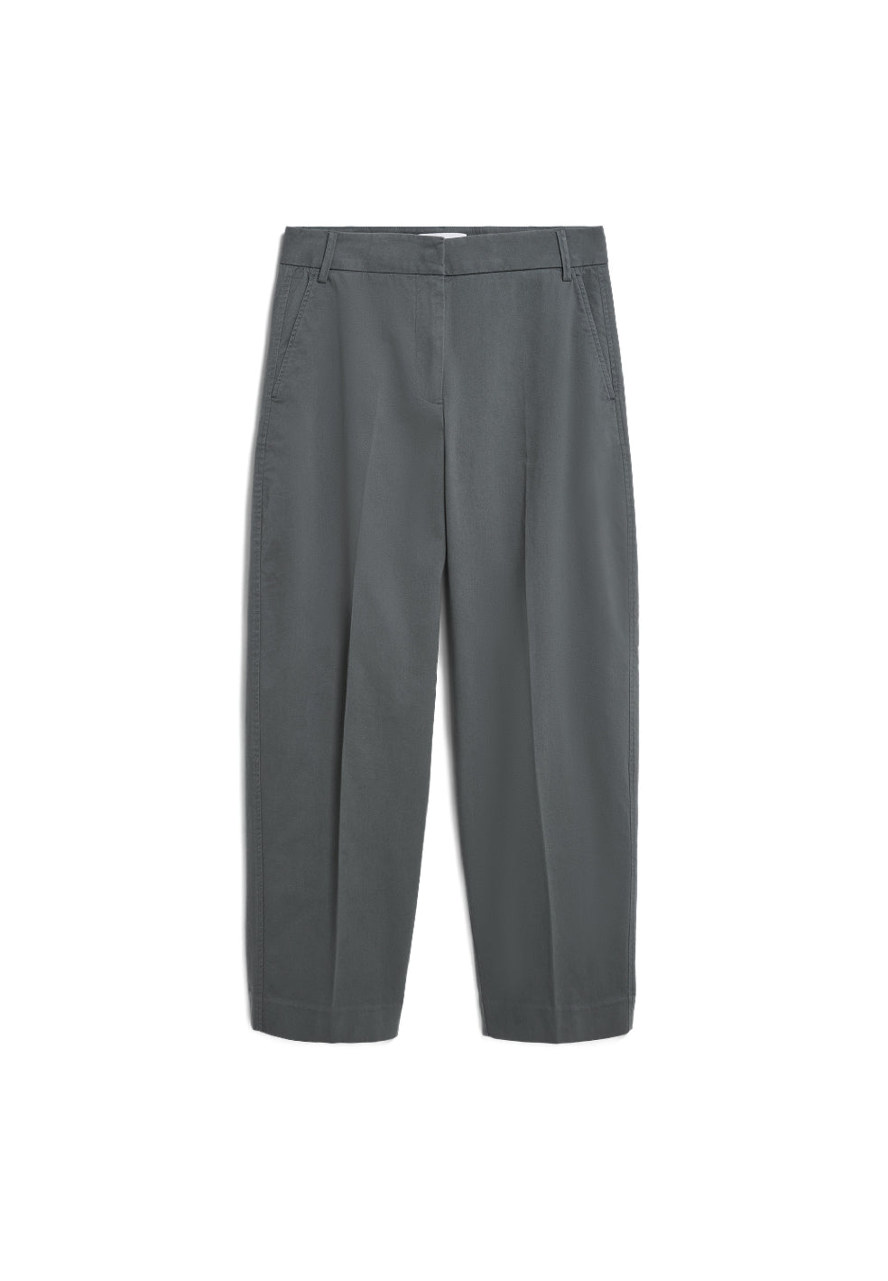 marlowe nature Barrel Leg Twill Pant Hose dark steel Bio-Baumwolle