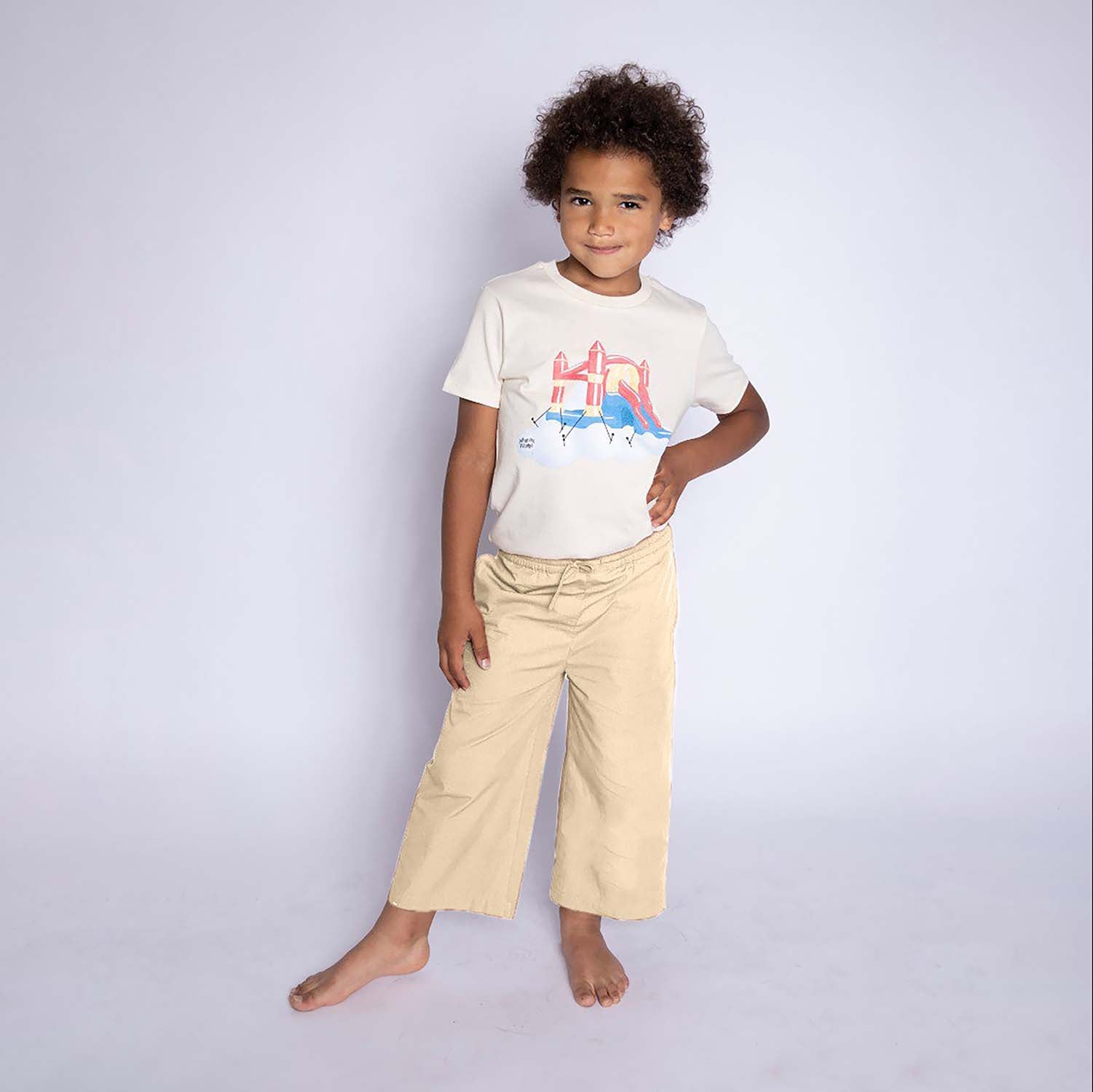 Infantium Victoria Beige Cotton Pants Kinderhose Bio-Baumwolle