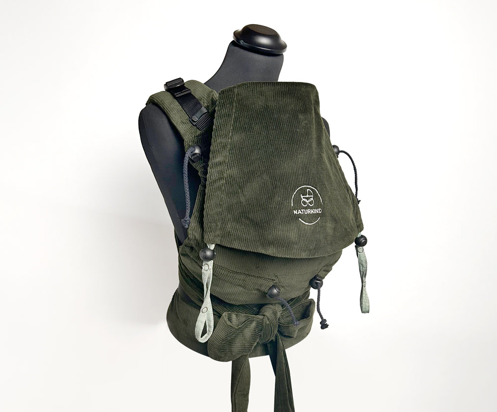 Naturkind Babytrage Halfbuckle Babytrage Jade Bio-Baumwolle