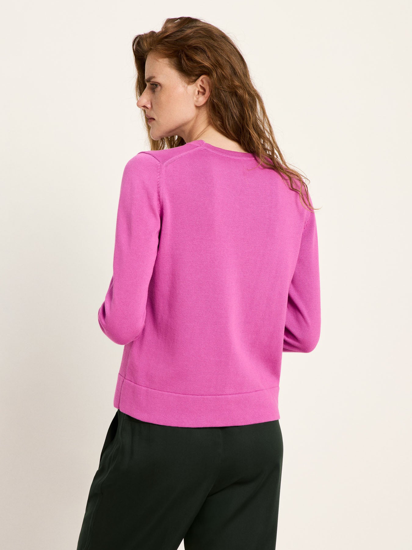 marlowe nature Rundhalspullover Pullover light lilac Bio-Baumwolle