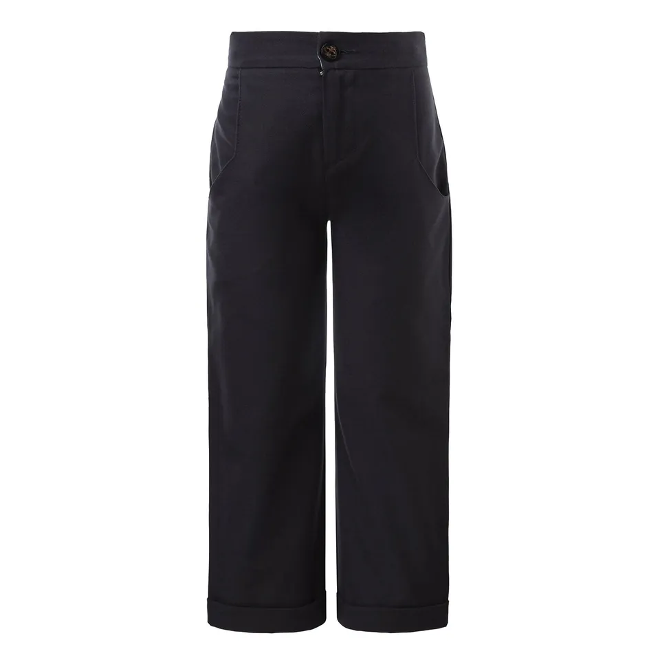 Infantium Victoria Black Chino Kinderhose schwarz Baumwolle