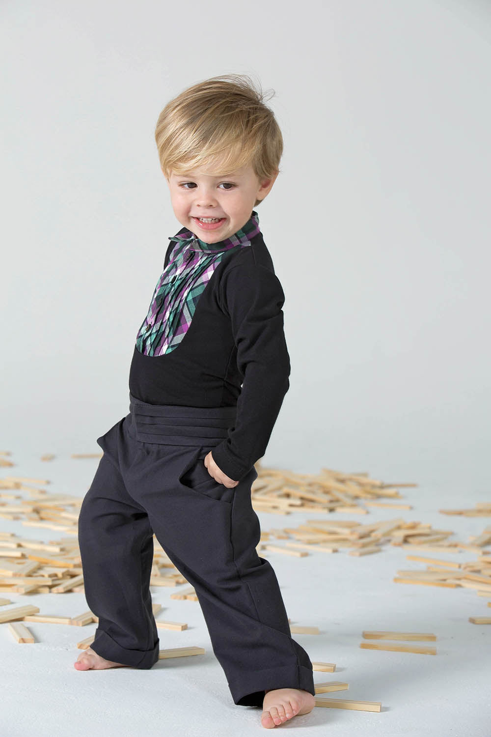 Infantium Victoria Black Pants Kinderhose Schwarz mit Gürtel
