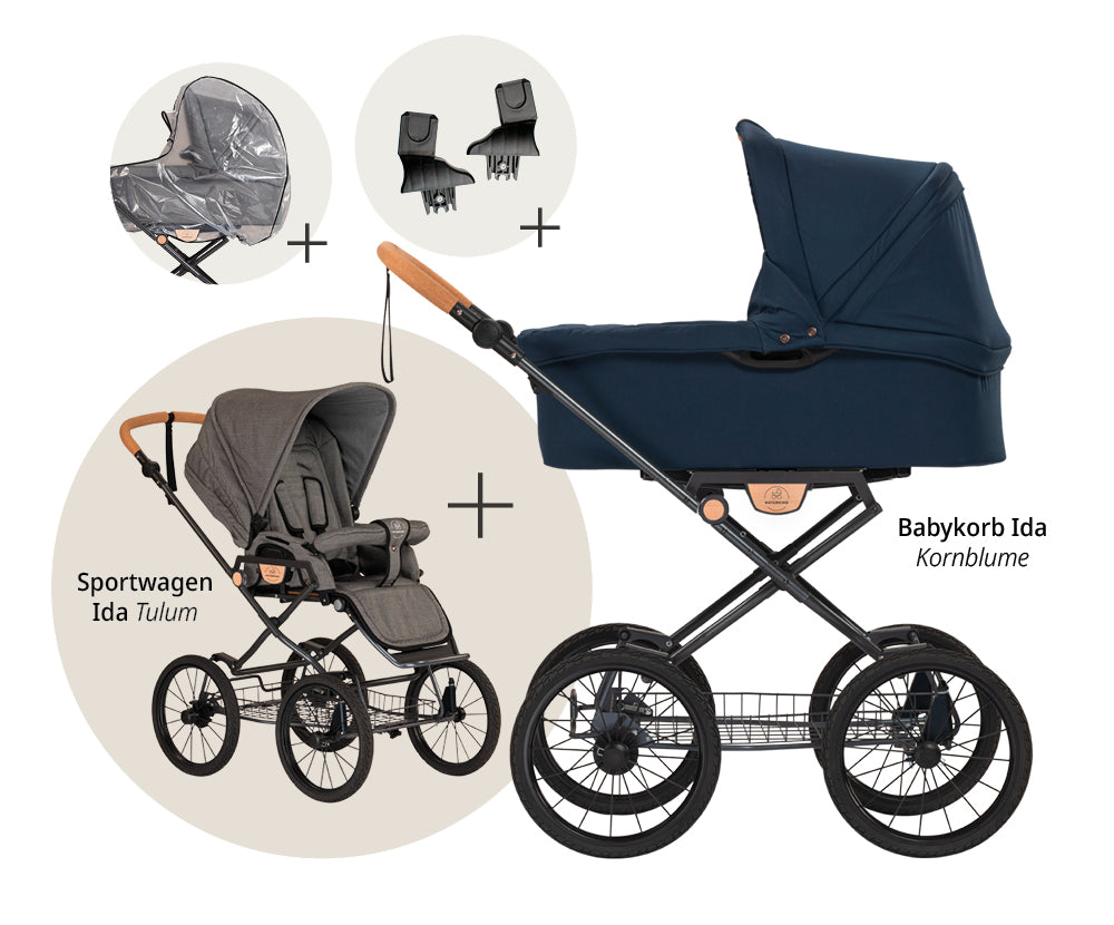 Naturkind Ida Kinderwagen Set Siebenschläfer/Panther Sale