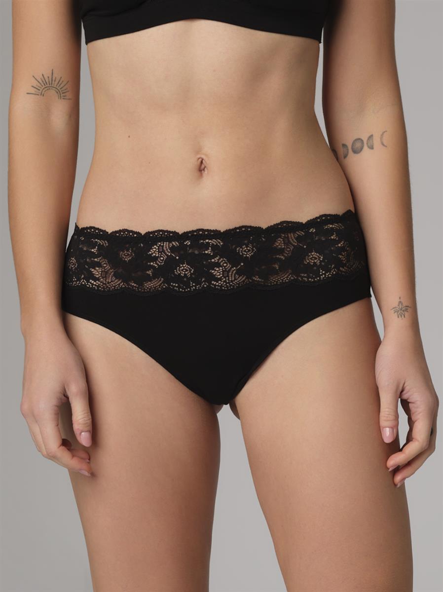 marlowe nature Brasil-Slip Spitze Bio-Baumwolle schwarz 38
