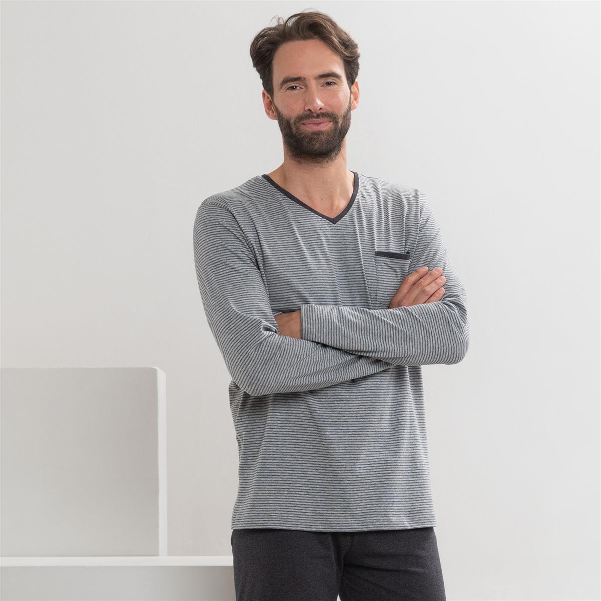 marlowe nature Colin Schlafanzug stone grey Bio-Baumwolle