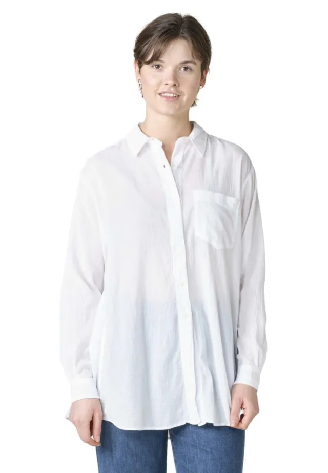 marlowe nature Mille Shirt Hemdbluse white Bio-Baumwolle