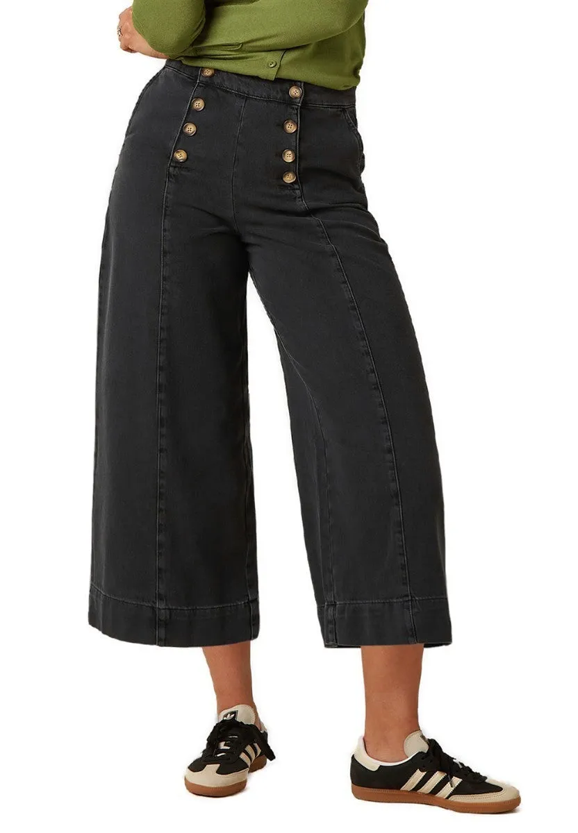 marlowe nature Melody Sailor Pants Jeans black Bio-Denim
