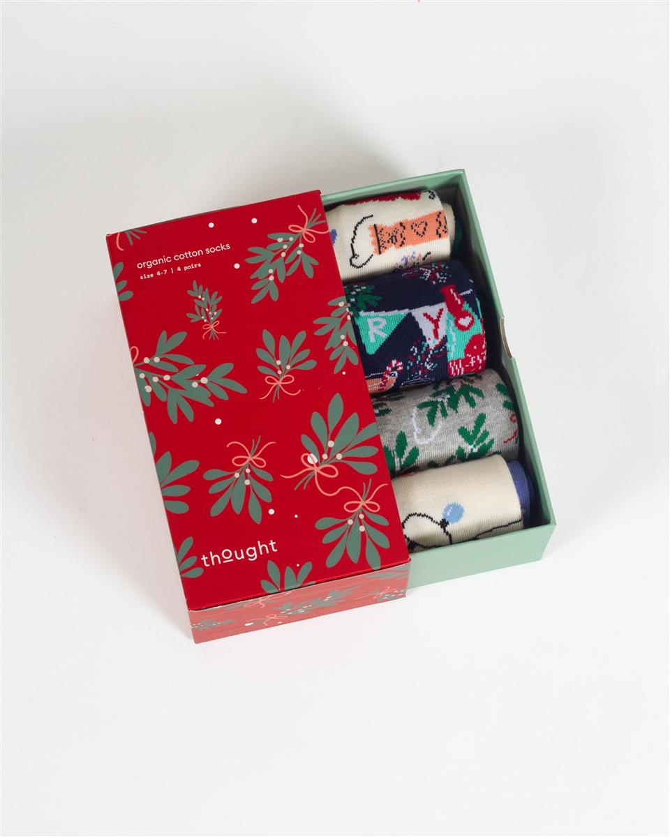 Thought Bambus Socken 4er Box 37-41 multi Geschenk