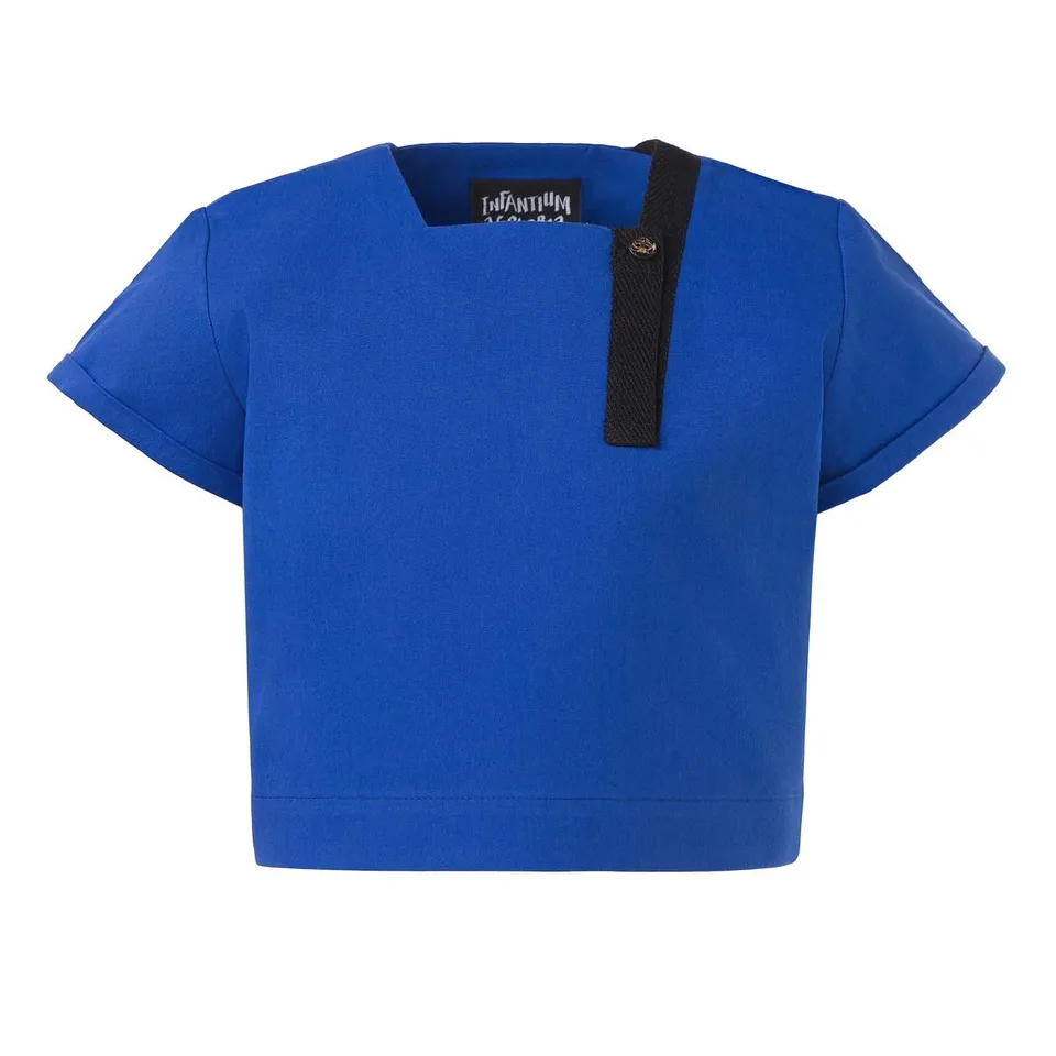 Infantium Victoria Square-Neck Top Kobaltblau Baumwolltop