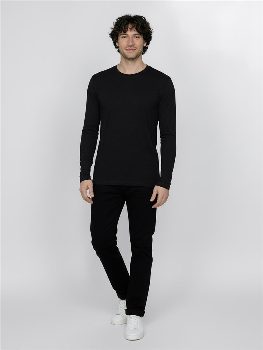 Greenbomb Basic Base Merino Langarmshirt black S