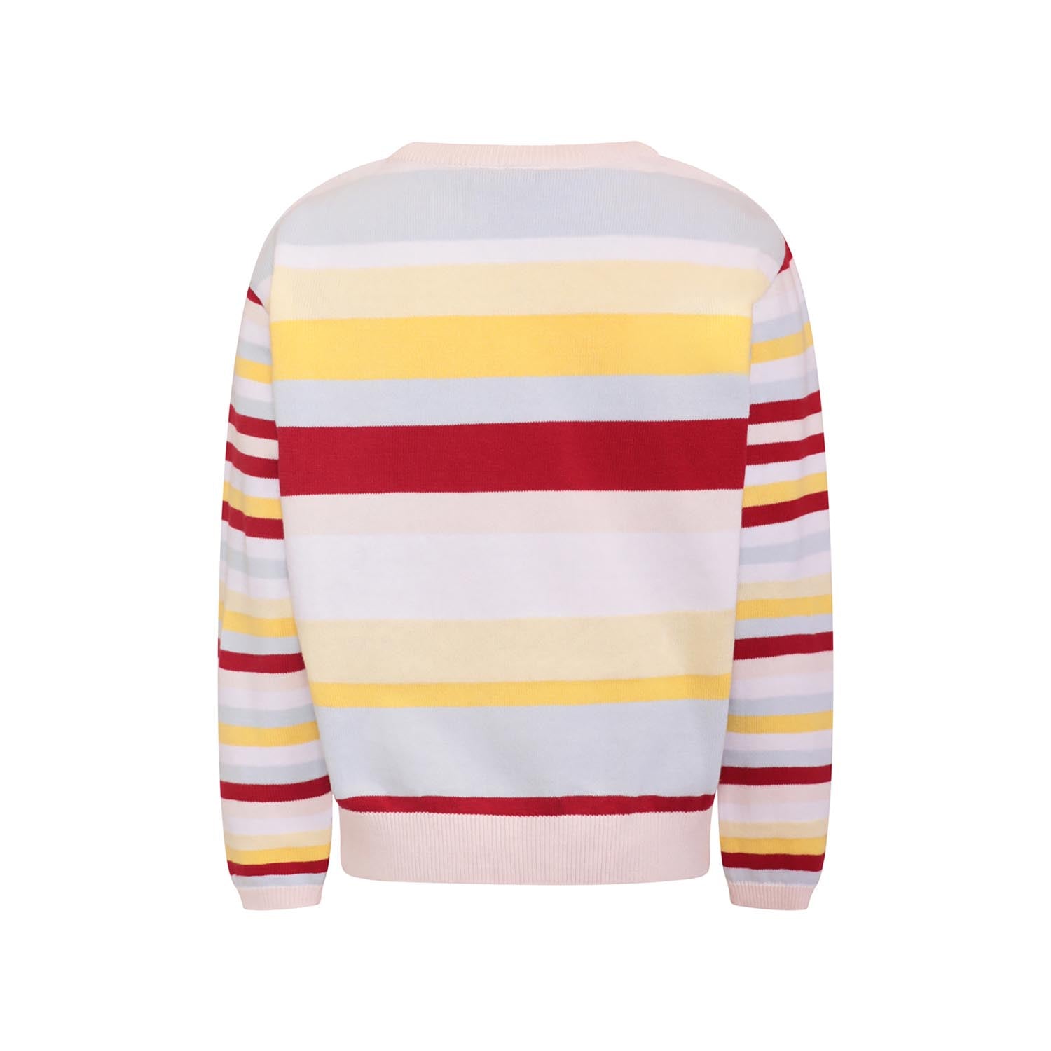 Infantium Victoria gestreifter Kinderpullover Bio-Baumwolle Pastell