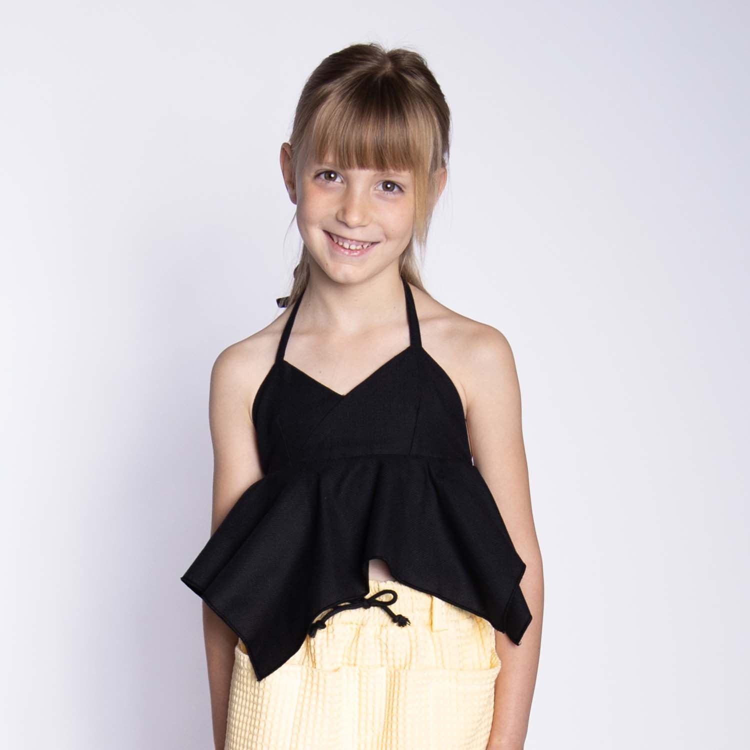 Infantium Victoria Top Mädchen Schwarz Gr.92 Baumwolle