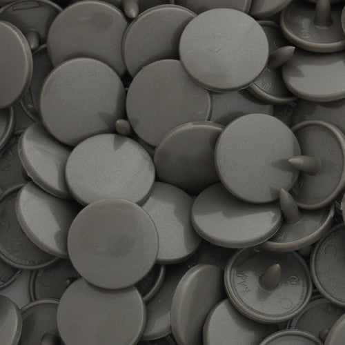 Kam Snaps Plastic Snaps B60 Druckknöpfe Silbergrau 50 Sets metallic