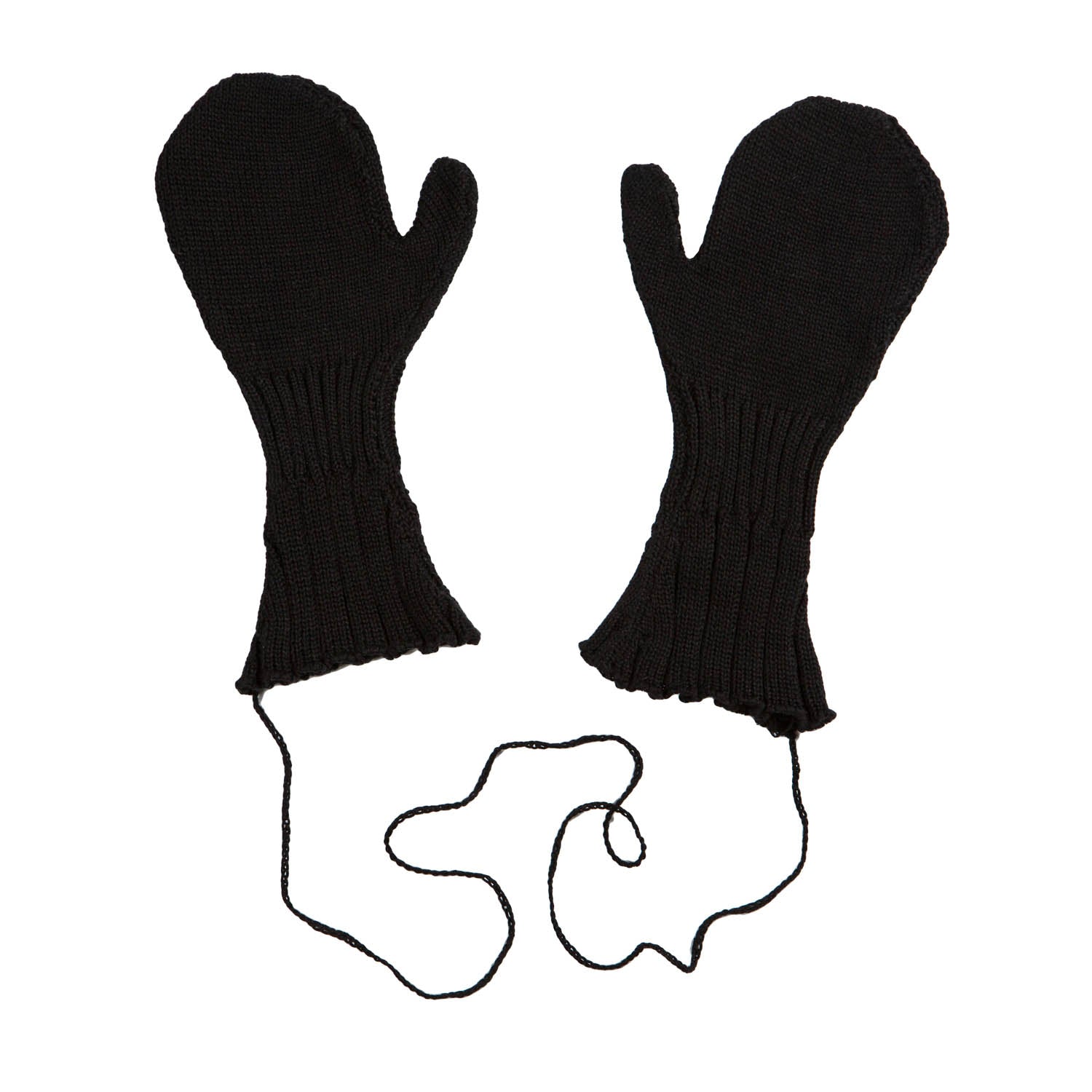 Infantium Victoria Knitted Black Handschuhe Kinder Schwarz Baumwolle