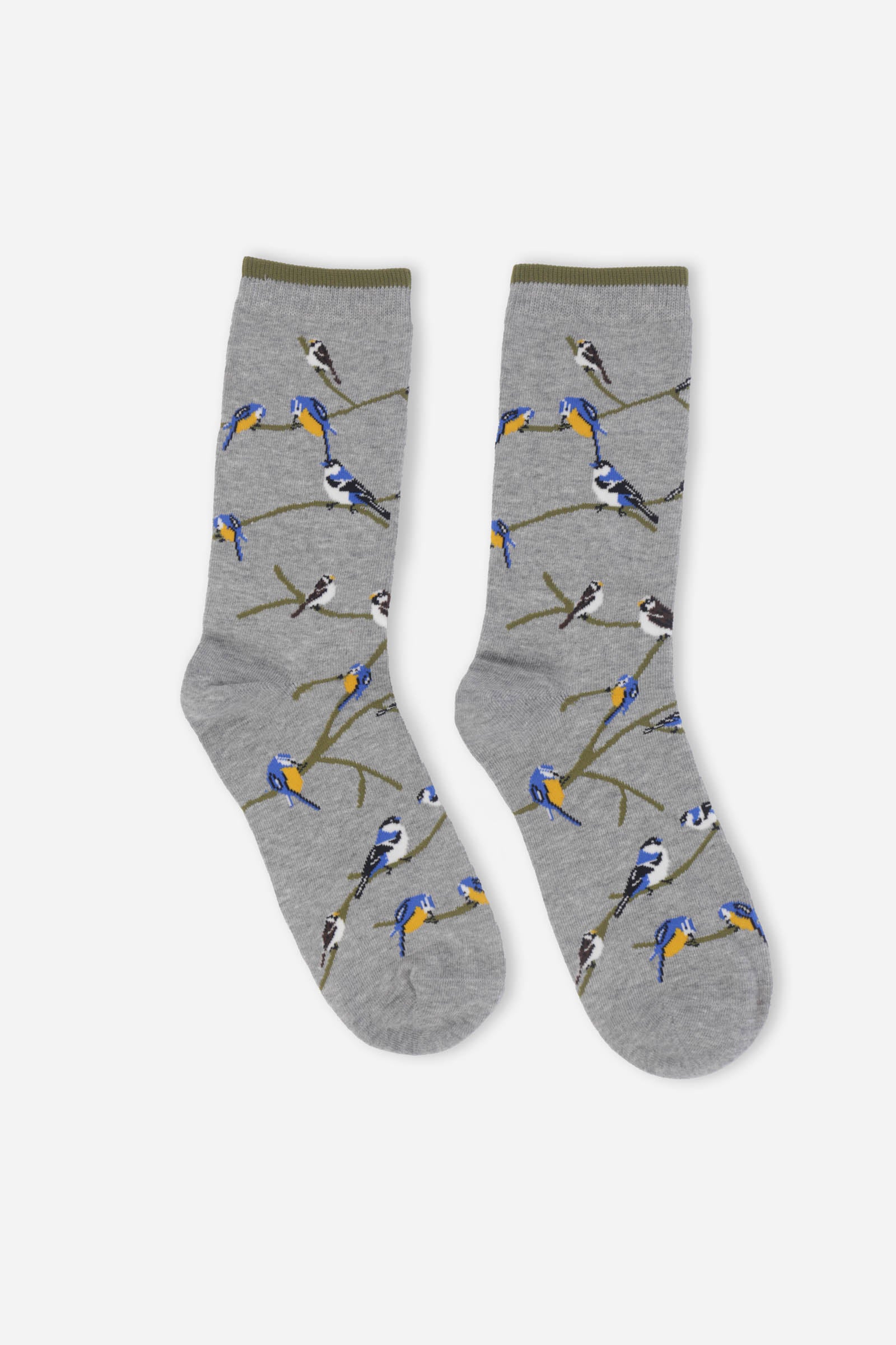 marlowe nature Birds Herrensocken Bio-Baumwolle grey marl 41-47