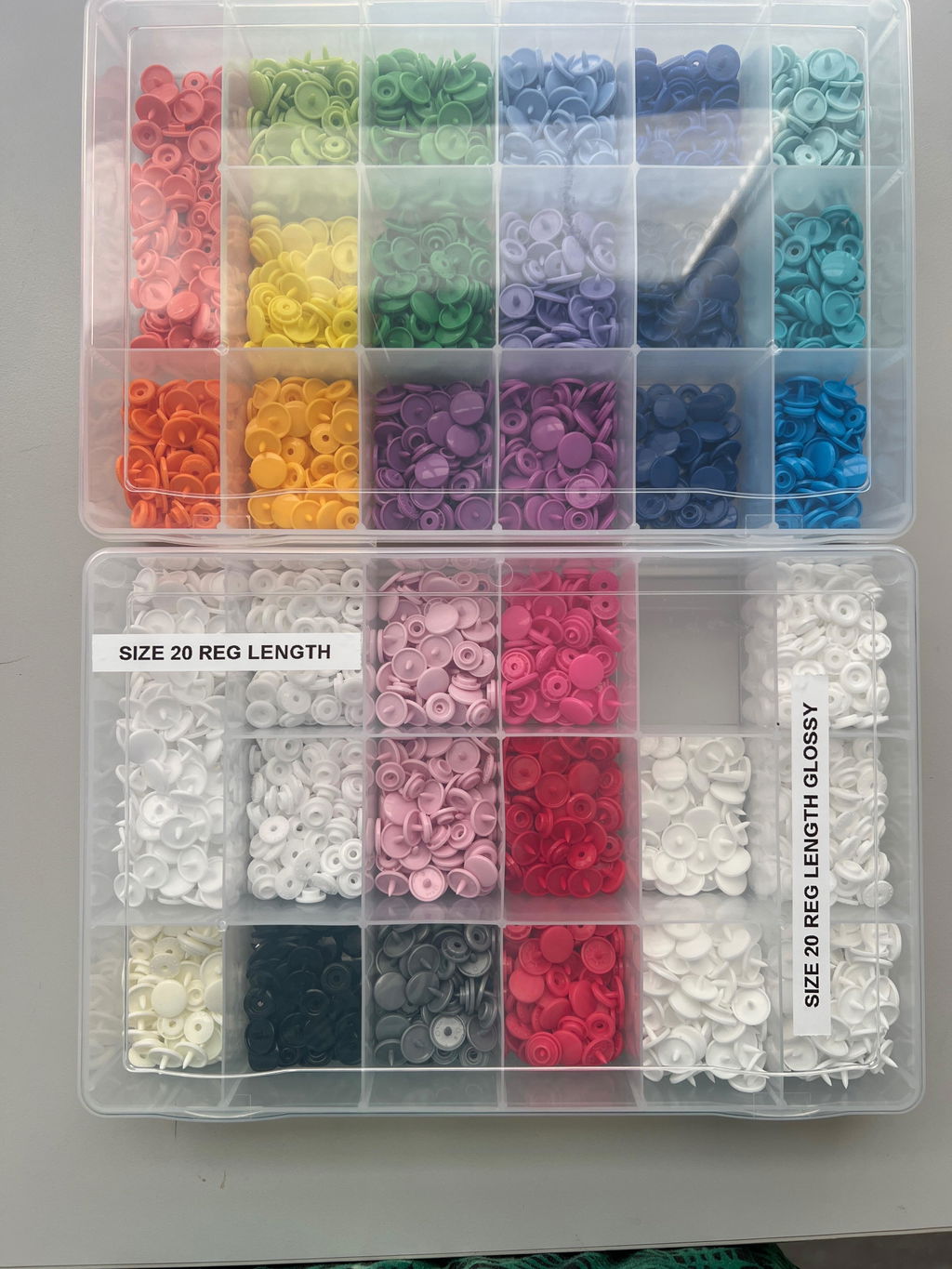 Kam Snaps Plastic Snaps Größe 20 Druckknöpfe Glossy 250 Sets