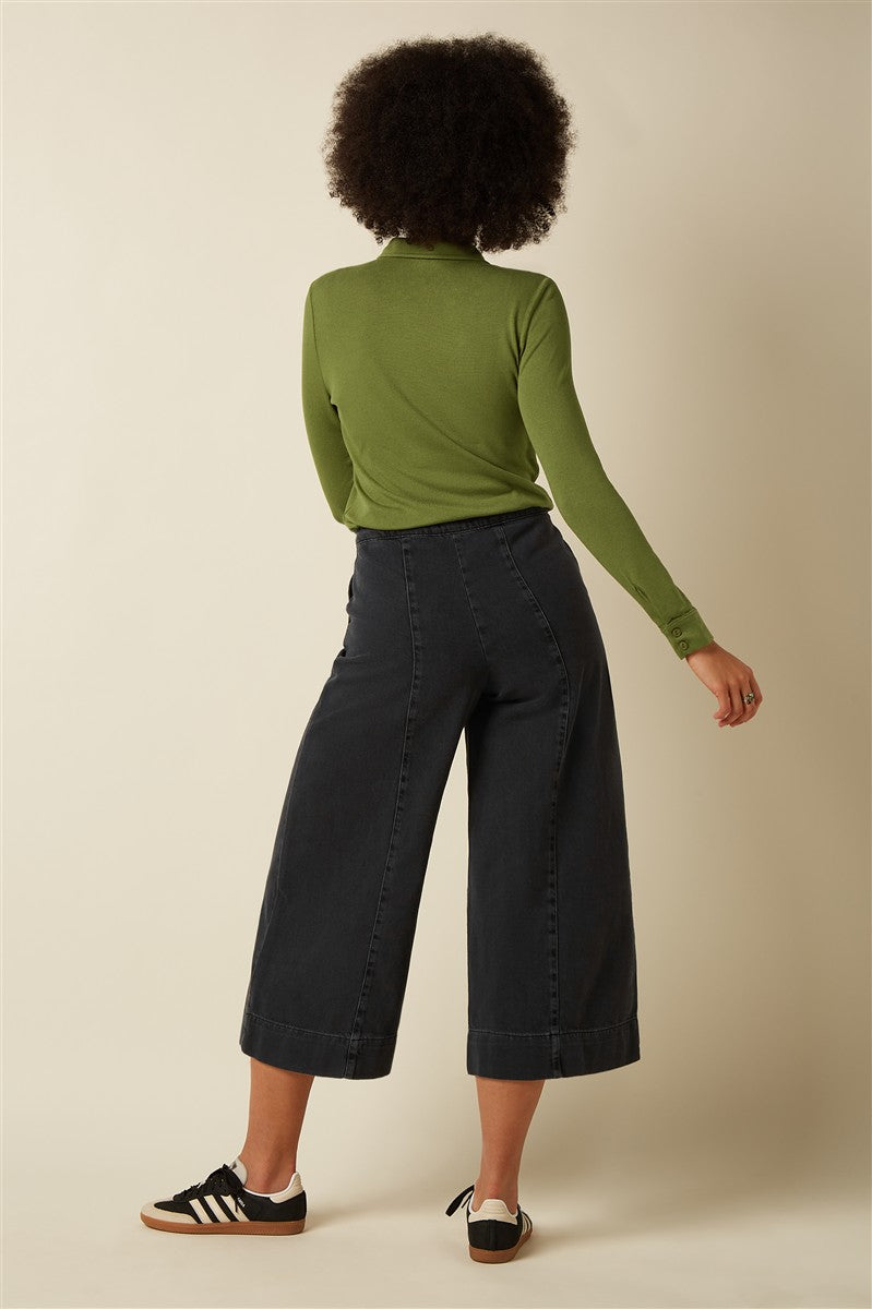 marlowe nature Melody Sailor Pants Jeans black Bio-Denim