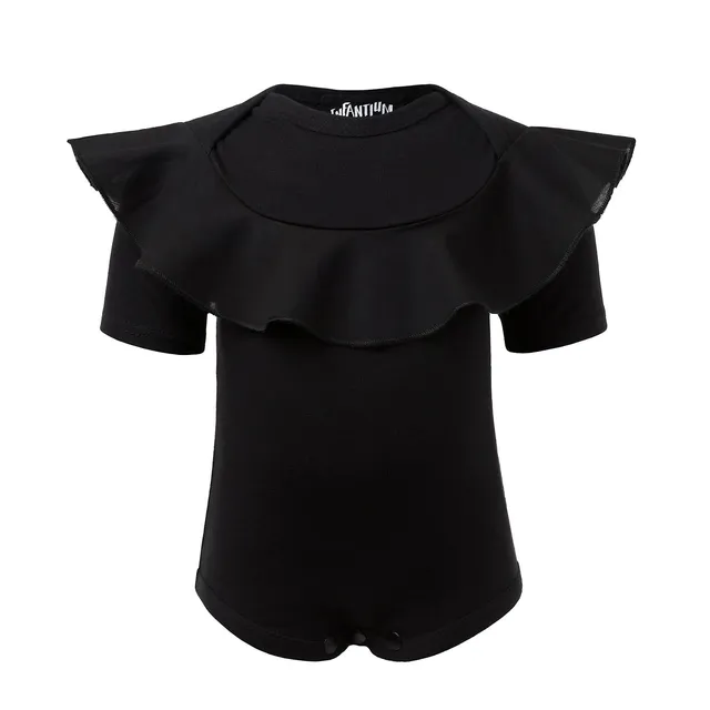 Infantium Victoria Flounce Onesie Body schwarz Baumwolle