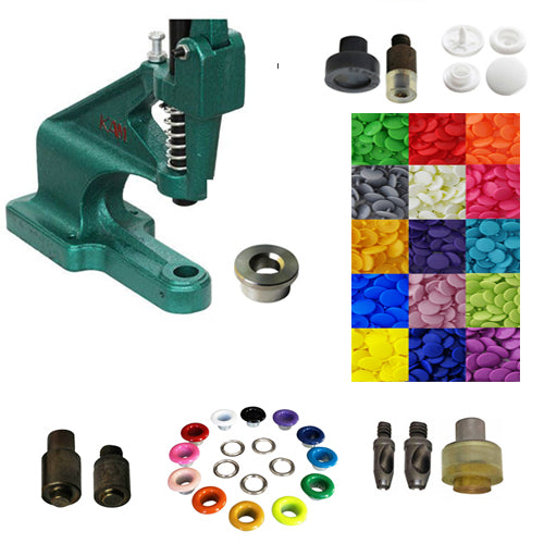 Kam Snaps DK93 Tischpresse Ösen Snap Set grün Bundle