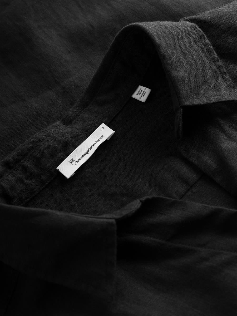 Marlowe Nature Classic Linen Dress Kleid black jet Bio-Leinen