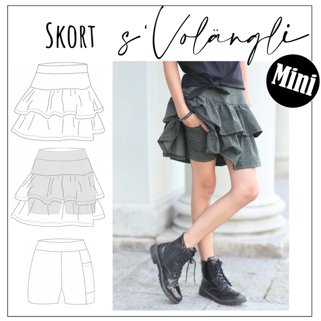 Moeve Design Mini Skort sVolängli Gr.86-158 Schnitt