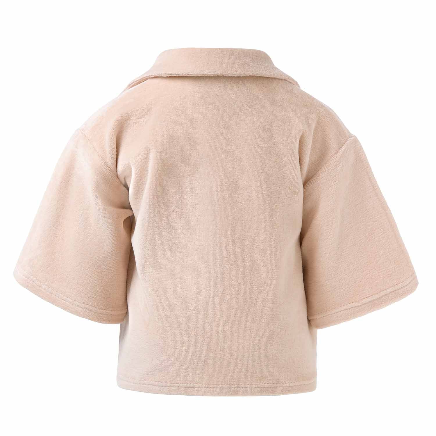 Infantium Victoria Kimono Baby Jacke Beige Baumwollsamt