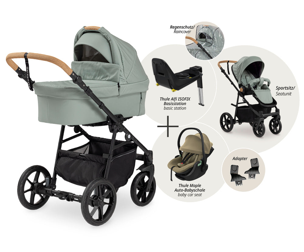 Naturkind Mads Set 4in1 Kinderwagen Creme