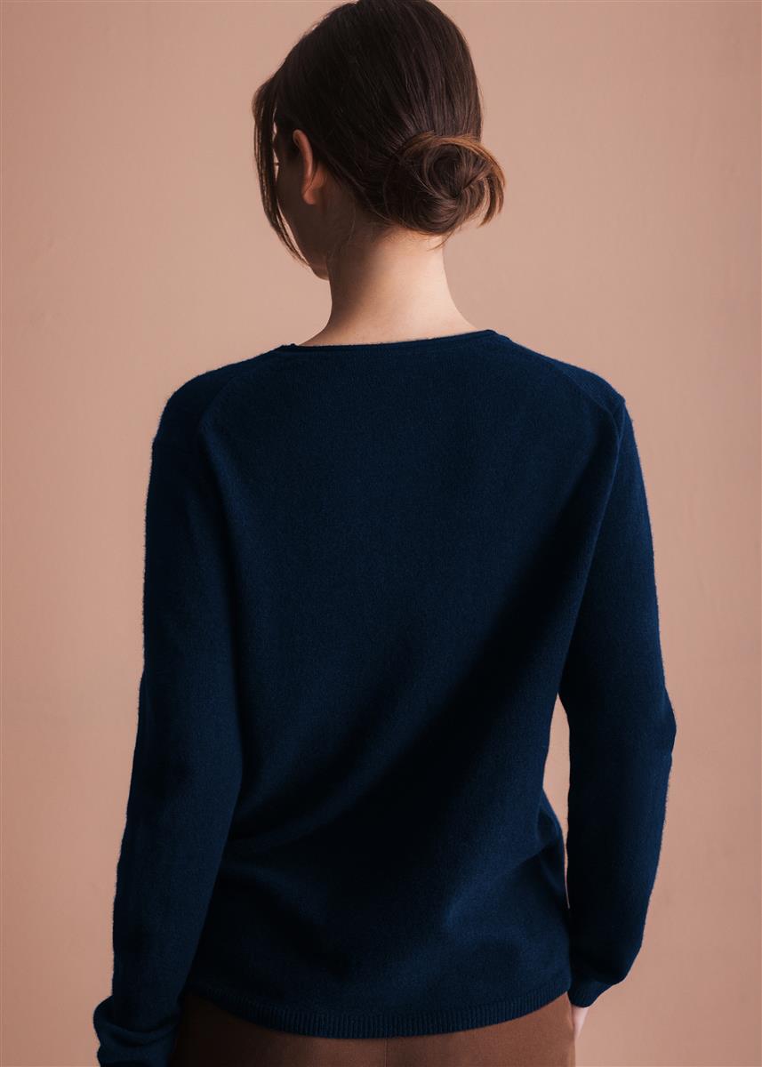 marlowe nature Mala Pullover cream Wollpullover V-Ausschnitt