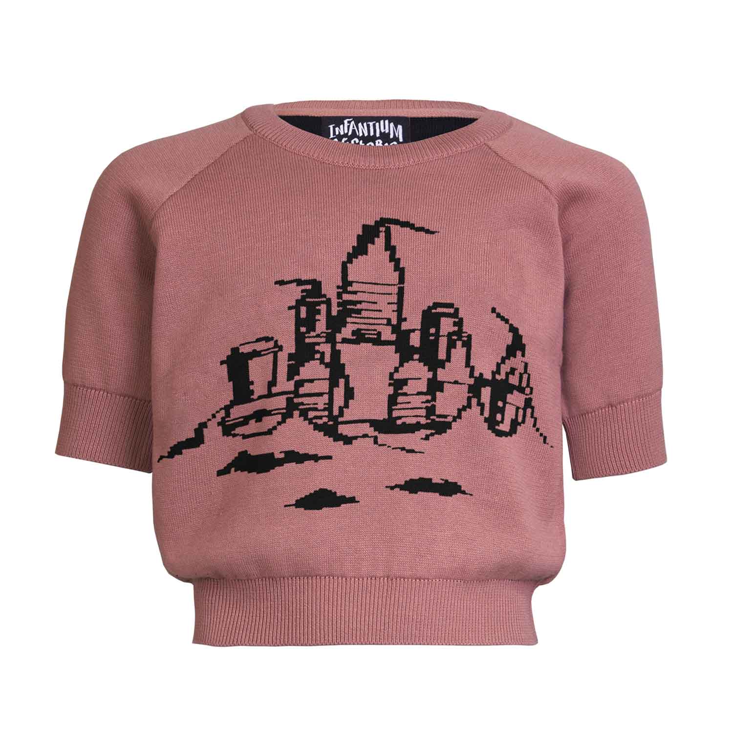 Infantium Victoria Sandcastle Stricktop Pink Bio-Baumwolle