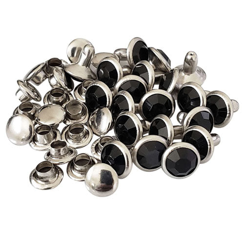 Kam Snaps Rivets Strassnieten 7mm klar 20 Sets