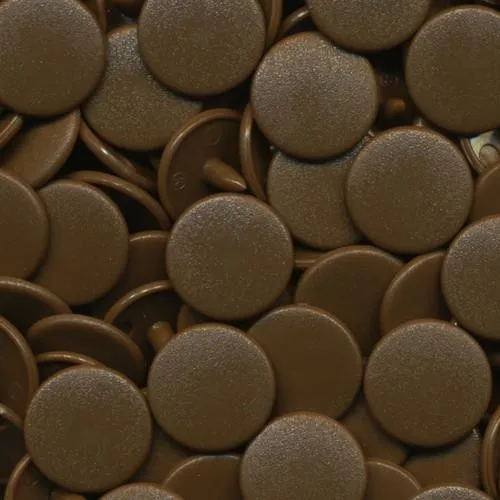 Kam Snaps D303 Druckknöpfe Milchschoko matt 50 Sets