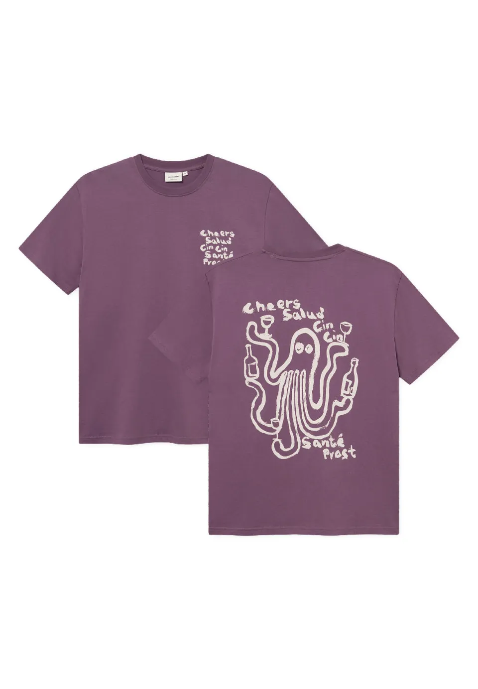 Marlowe Nature Stockholm Cheers T-Shirt berry Bio-Baumwolle