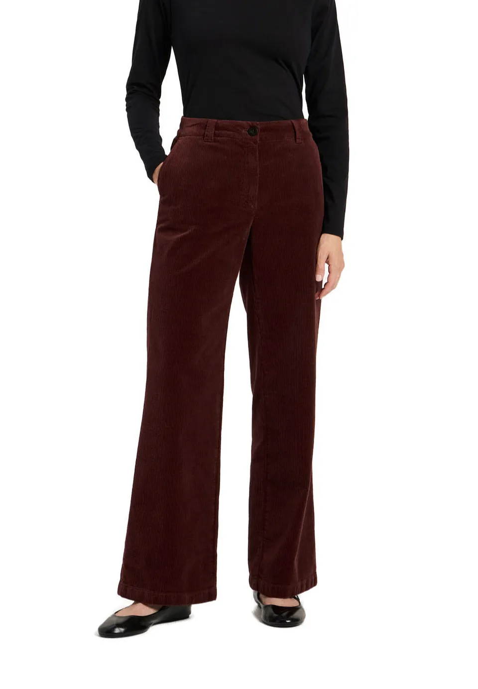 marlowe nature Kord Marlenehose Cordhose bitter chocolate Bio