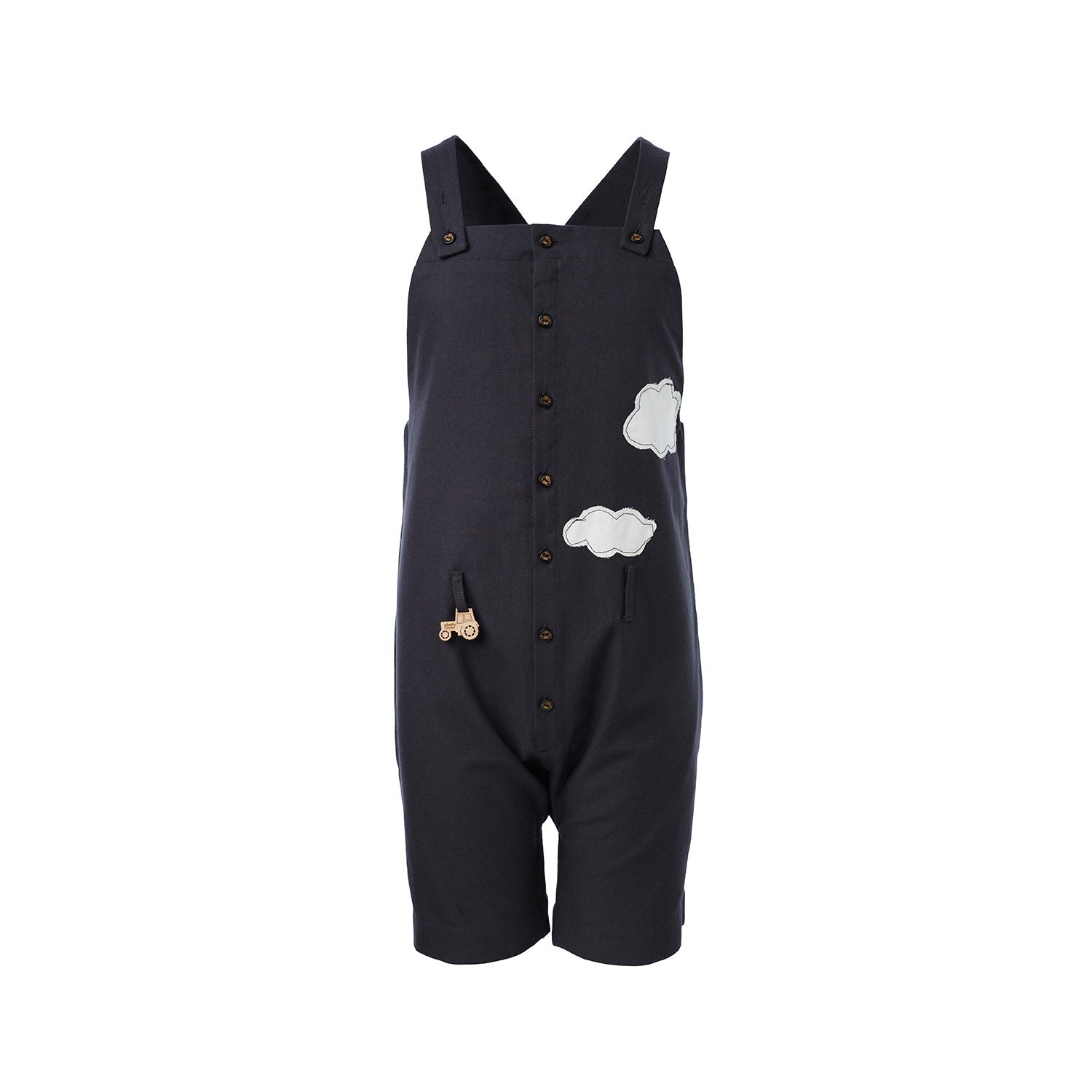 Infantium Victoria Farmer Dungaree Kinderlatzhose schwarz Baumwolle
