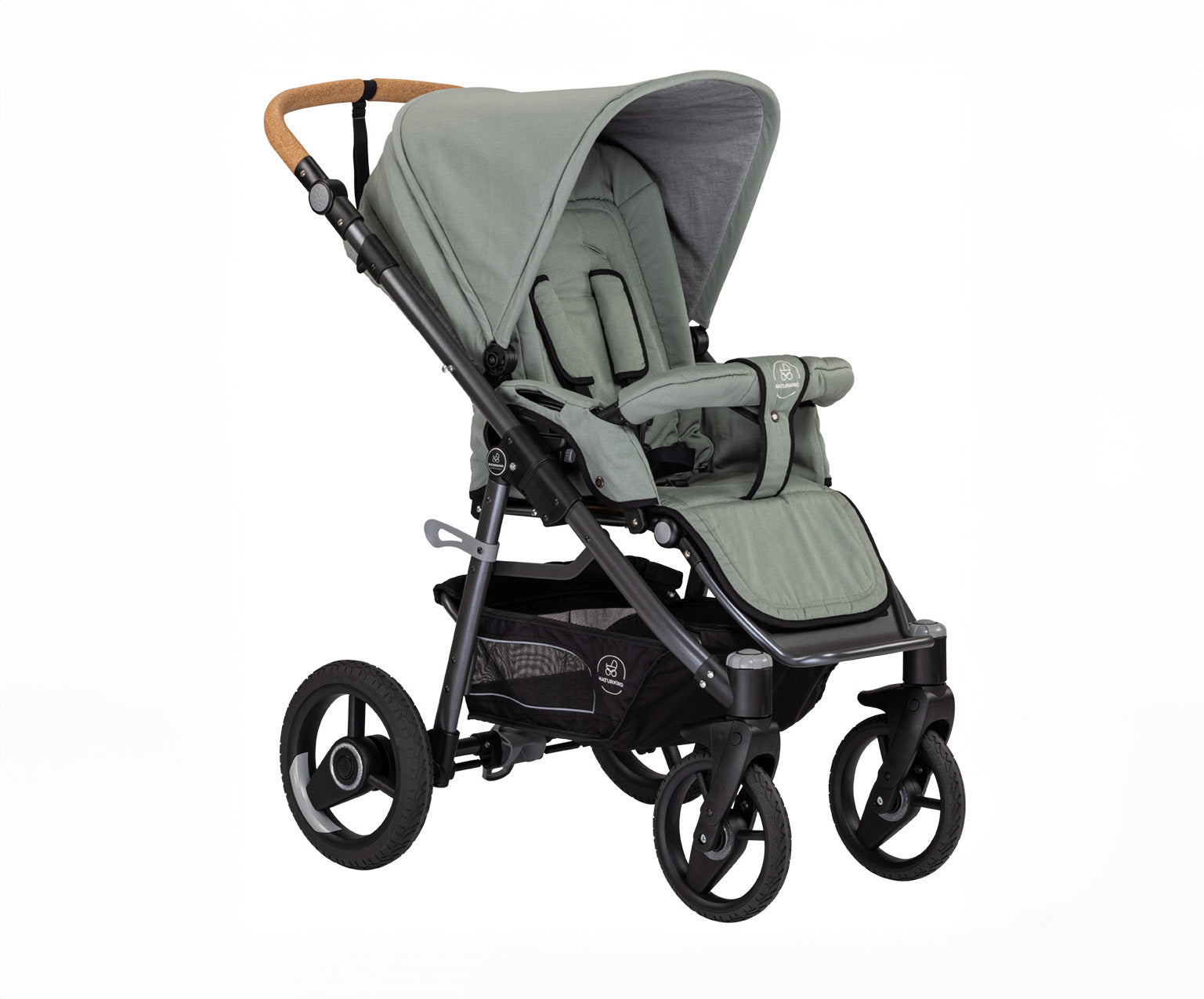 Naturkind Lux Evo Kinderwagen Cord Cognac Gefedert