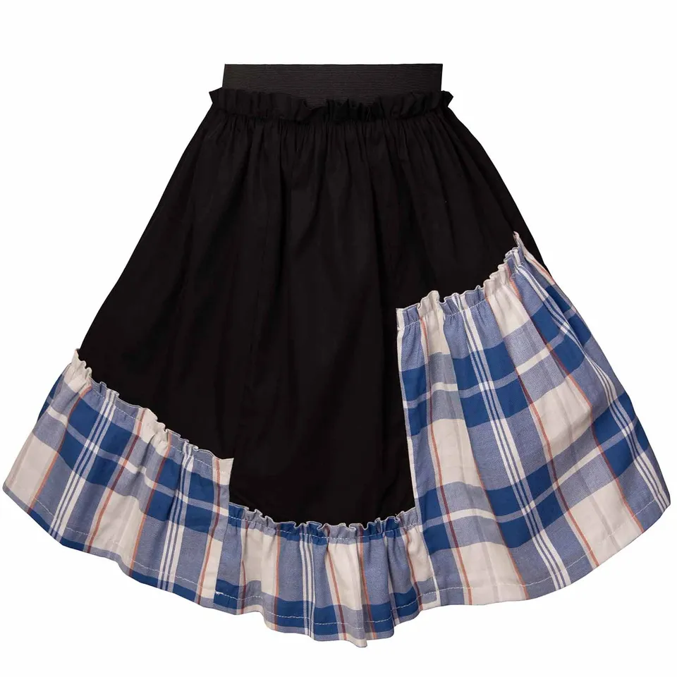 Infantium Victoria Rock schwarz Tartan Baumwolle