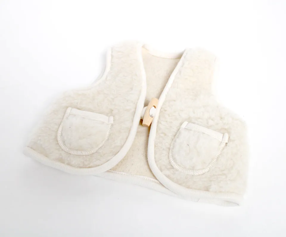 Naturkind Merino-Wollweste Off-White Babyweste 62/68 Wolle