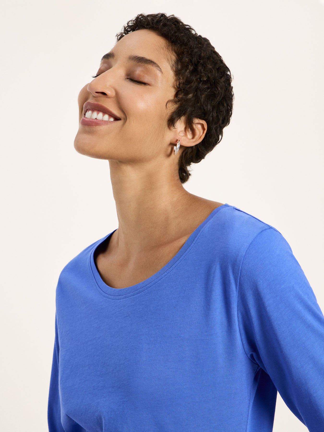marlowe nature Langarmshirt Langarmshirt lavender blue 34 Bio-Baumwolle