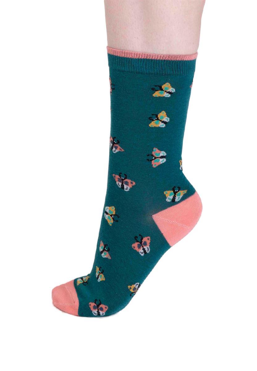 Thought Cece Bug Socks Socken malachite green Bio-Baumwolle