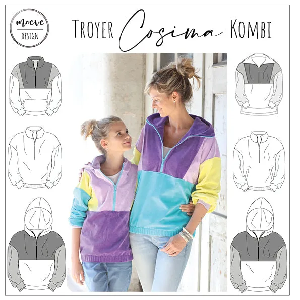 Moeve Design Cosima & Mini Cosima Troyer Schnittmuster Gr. 32-176