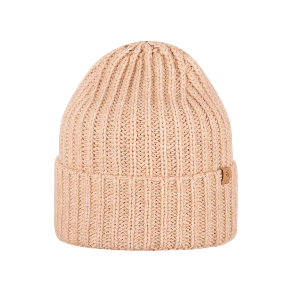 marlowe nature Rippmütze almond Merino Bio-Baumwolle