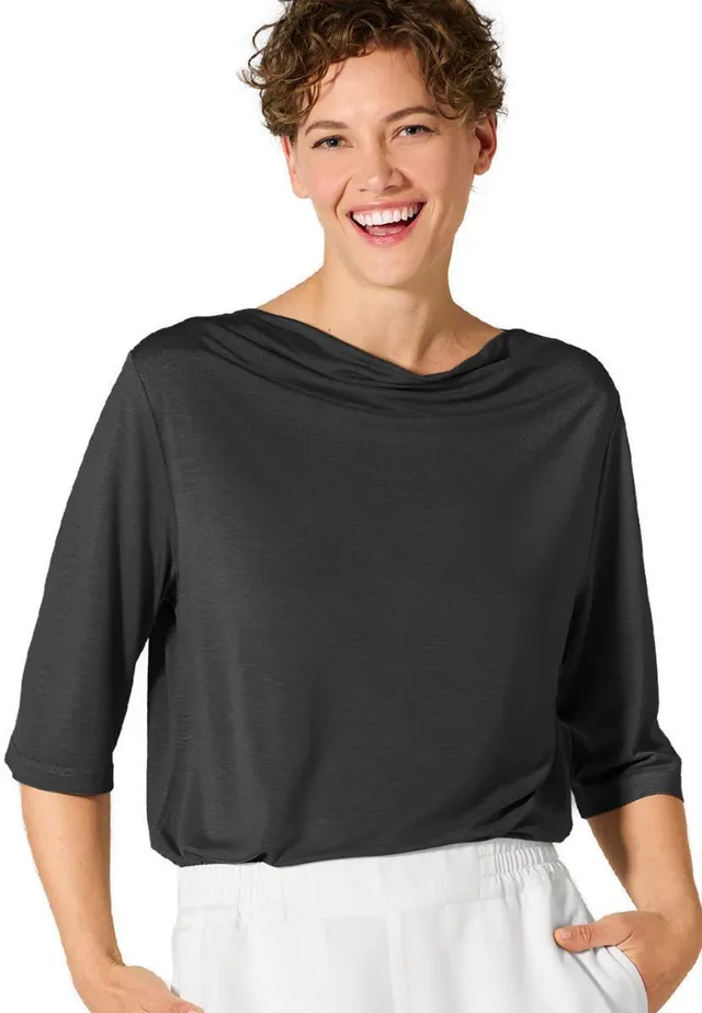marlowe nature Wasserfallshirt azure Lyocell-Hanf