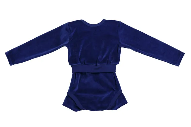 Infantium Victoria Bodysuit 80 blau Samtbody Baumwolle